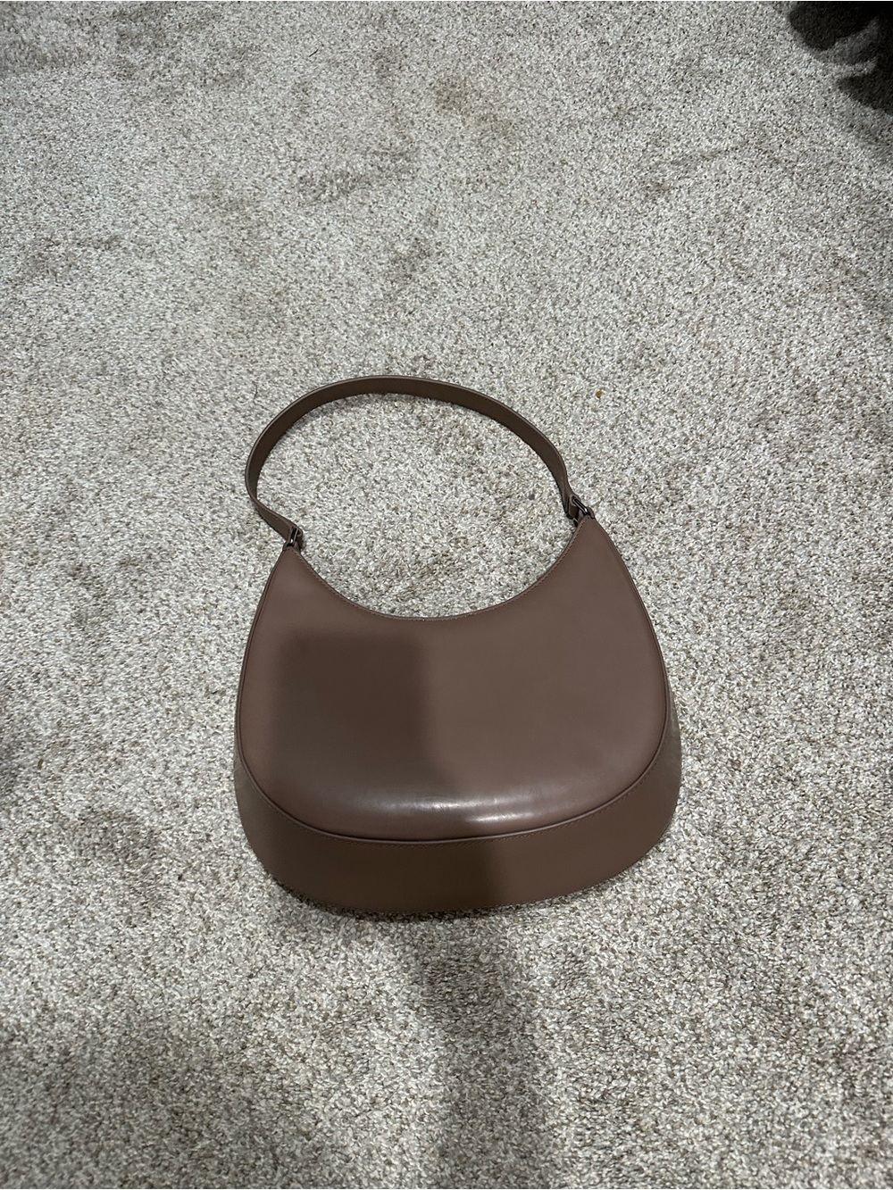 Quince Brown Crescent Shoulder Bag